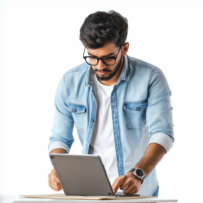 Young Professional at Desk