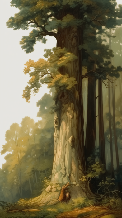 European Forest Oil Painting