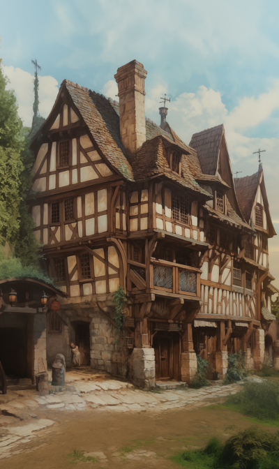 Fantasy Tudor Village