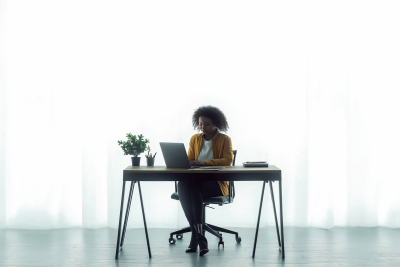 Woman Working at Desk