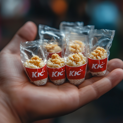 Miniature Japanese KFC Rice Bowl Figurines
