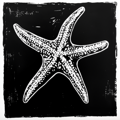 Starfish Lino Cut