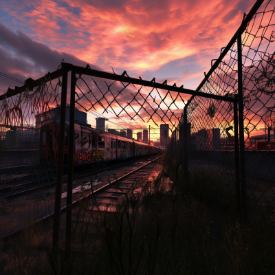 Sunset at the Abandoned Station