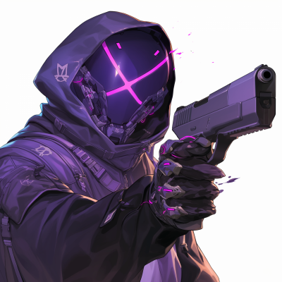 Cyberpunk Knight Helmet Portrait