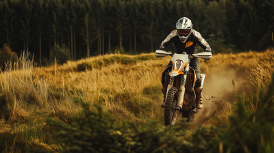 Biker on KTM Adventure