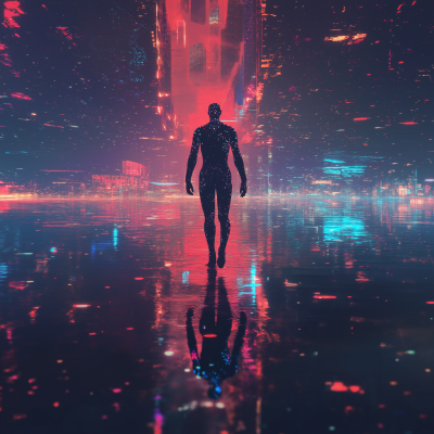 Lone Glowing Figure
