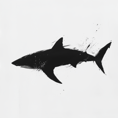 Shark Silhouette Graffiti