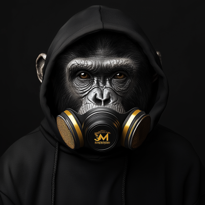 Stylish Chimpanzee in Sweatshirt