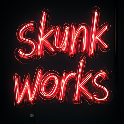 Neon Handwritten Skunk Works