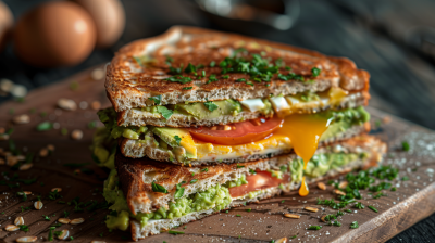 Oatmeal Breakfast Pancake Sandwich