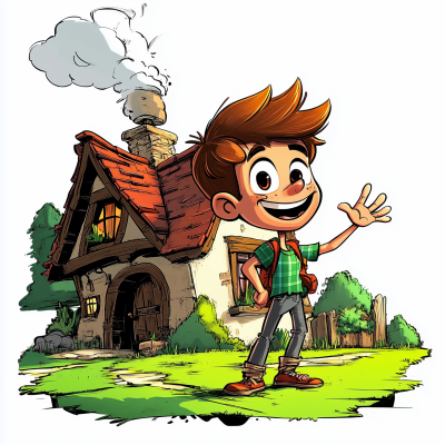 Country Boy Waving