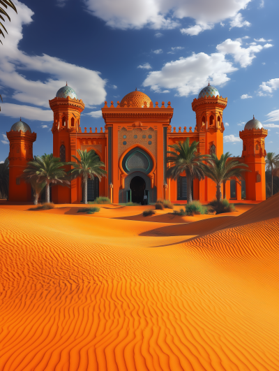 Luxurious Arabic Palace Entrance