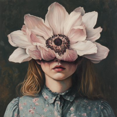 Girl with Flower Head