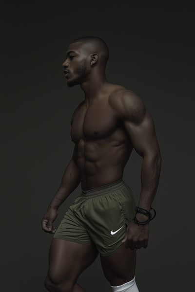 Dynamic Male Model Shot