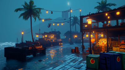 Midnight at the Tropical Dock