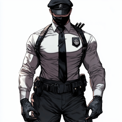 Bucky Barnes in British Police Uniform