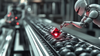 Robot and Glowing Diamond