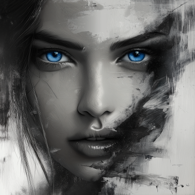 Elegant Black and White Portrait