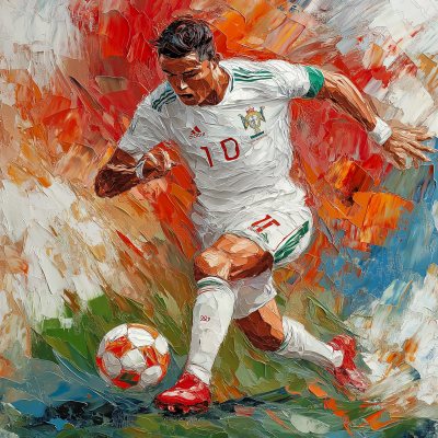 Abstract Soccer Scene