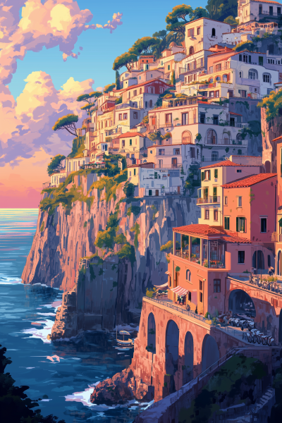 Coastal Sunset at Amalfi