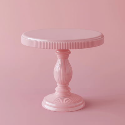 Retro Pink Cake Stand Mockup