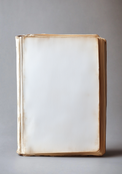Minimalist White Book Cover