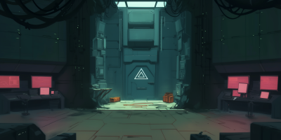 Dark Space Station Room