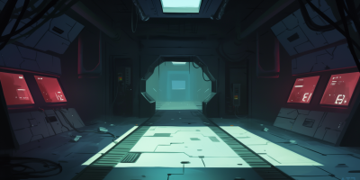 Dark Space Station Room