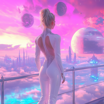 Elegant Cyberpunk Ninja