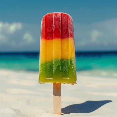 Colorful Popsicle on the Beach