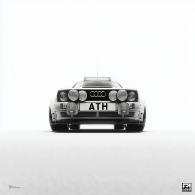 Black and White License Plate Design