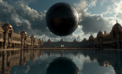 Cinematic Sphere Above Palace