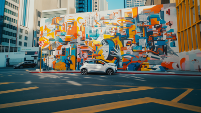 Citroën C3 in Front of Mural