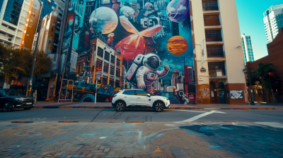 Citroën C3 with Astronaut Mural