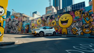 Citroen C3 in Front of Mural