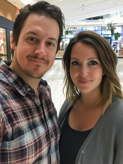 American Couple at Shopping Center