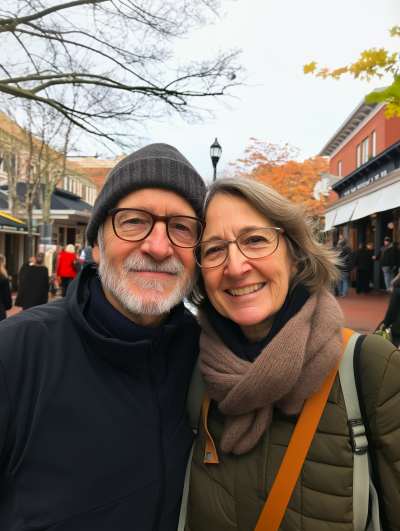Happy Couple on the Street