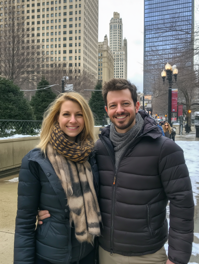 Smiling Couple in Chicago