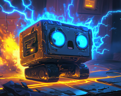 Cyberpunk Toaster Robot