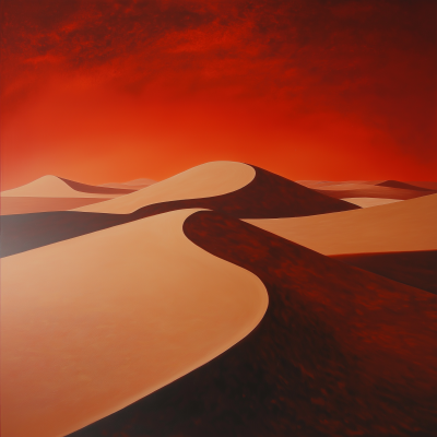 Surreal Desert Landscape