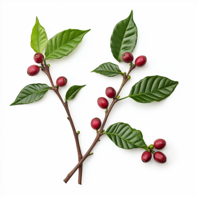 Isolated Coffee Branches