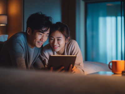 Happy Couple on Video Call