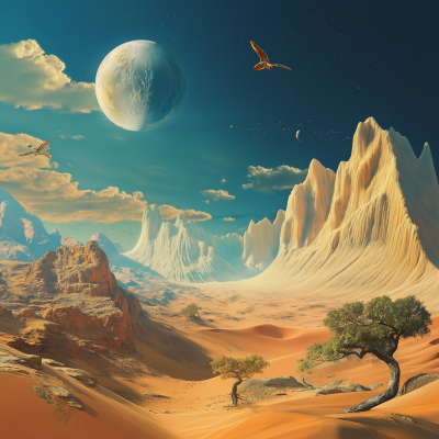 Futuristic Desert Landscape