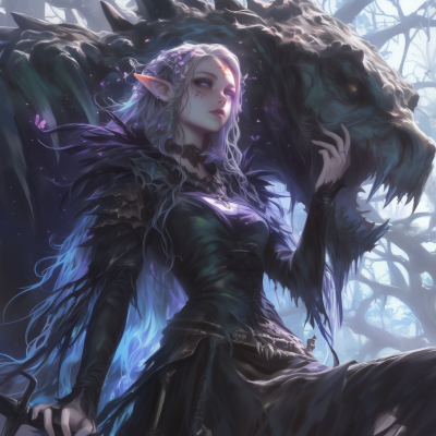 Grimdark Mystic Elf and Troglodyte