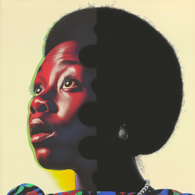 Arty African Dark Face