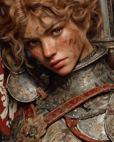 Fearless Knight in a Medieval Castle