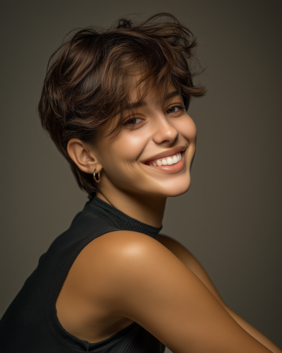 Smiling Portrait of a Young Woman