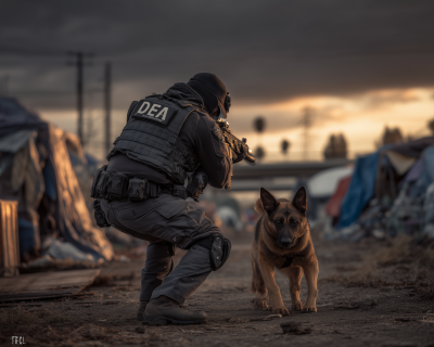 Fully Equipped Police Officer