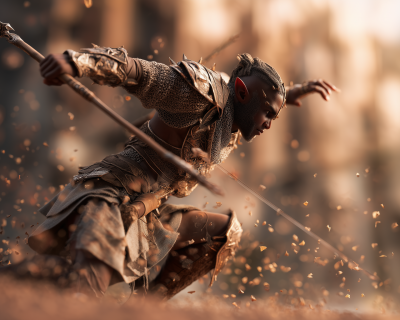 Epic Dynamic Attack Pose