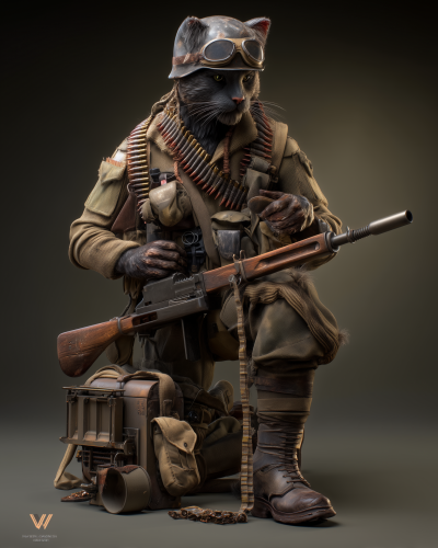 WW2 Cat Soldier